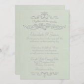 Eenvoudige Elegant Wedding Invitations Kaart (Voorkant / Achterkant)