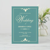 Eenvoudige Elegant Wedding Invitations Kaart (Staand voorkant)