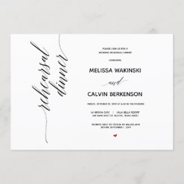 Eenvoudige Elegant Wedding Rehearsal Dinner card Kaart