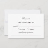 Eenvoudige Elegant Wedding Response Kaart RSVP (Voorkant)