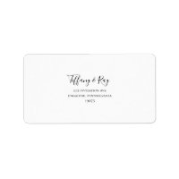 Eenvoudige Elegant Wedding RSVP-Adresetiketten