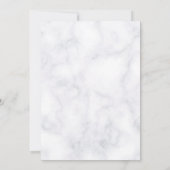 Eenvoudige Elegant Wedding Silver Confetti Marble Kaart (Achterkant)