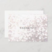 Eenvoudige Elegant White Bokeh Hartelijk dank Bedankkaart (Voorkant / Achterkant)