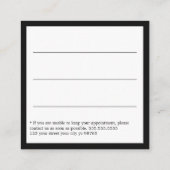 Eenvoudige Elegant White Dark Grey Hair Appointmen Afsprakenkaartje (Achterkant)