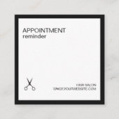 Eenvoudige Elegant White Dark Grey Hair Appointmen Afsprakenkaartje (Voorkant)