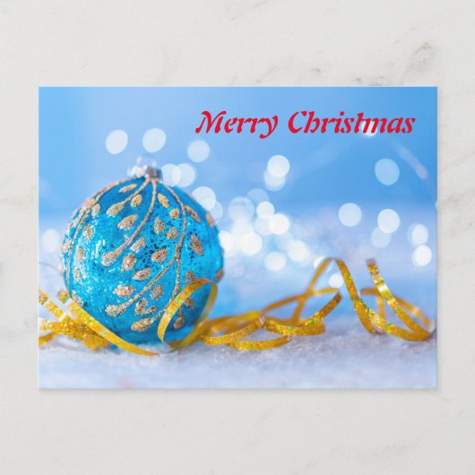 Eenvoudige Elegant White Decor Red Ball Merry Kers Feestdagenkaart (Voorkant)