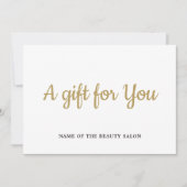 Eenvoudige Elegant White Faux Gold Beauty (Voorkant)