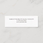 Eenvoudige Elegant White Faux Gold Beauty Klantenkaartje (Achterkant)