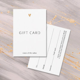 Eenvoudige Elegant White Faux Gold Heart Beauty