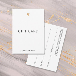 Eenvoudige Elegant White Faux Gold Heart Beauty