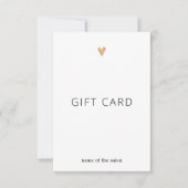 Eenvoudige Elegant White Faux Gold Heart Beauty (Voorkant)