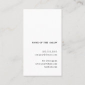 Eenvoudige Elegant White Gold Beauty Afsprakenkaartje (Achterkant)