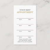 Eenvoudige Elegant White Gold Beauty Afsprakenkaartje (Voorkant)