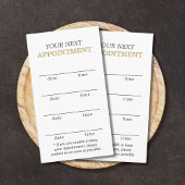 Eenvoudige Elegant White Gold Beauty Afsprakenkaartje