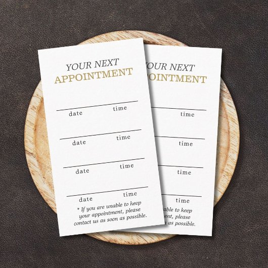 Eenvoudige Elegant White Gold Beauty Afsprakenkaartje