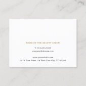 Eenvoudige Elegant White Gold Beauty-Benoemingskaa Afsprakenkaartje (Achterkant)