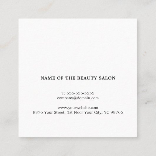 Eenvoudige Elegant White Gold Beauty-Benoemingskaa Afsprakenkaartje (Achterkant)