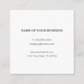 Eenvoudige Elegant White Gold Beauty-Benoemingskaa Informatiekaartje (Achterkant)