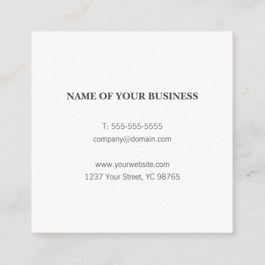 Eenvoudige Elegant White Gold Beauty-Benoemingskaa Informatiekaartje (Achterkant)