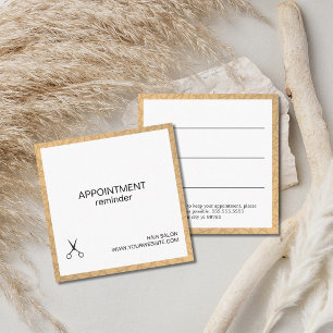 Eenvoudige Elegant White Gold Hair-afspraak Afsprakenkaartje