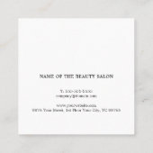 Eenvoudige Elegant White Gold Heart Beauty-benoemi Afsprakenkaartje (Achterkant)