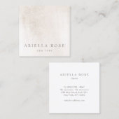 Eenvoudige Elegant White Marble Professional S Vierkante Visitekaartje (Voorkant / Achterkant)