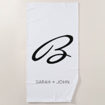 Eenvoudige Elegant White Monogram Name Aangepast