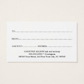 Eenvoudige Elegant White Red Beauty Gift Kaart (Achterkant)