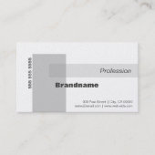 Eenvoudige Elegant Wit Grijs Stijl Professional Visitekaartje (Voorkant)