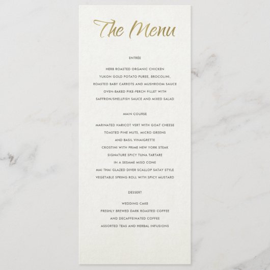 EENVOUDIGE ELEGANT WITTE GRAY TYPOGRAPHY-menukaart Menu (Voorkant)