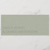 EENVOUDIGE ELEGANT WITTE GRAY TYPOGRAPHY-menukaart Menu (Achterkant)