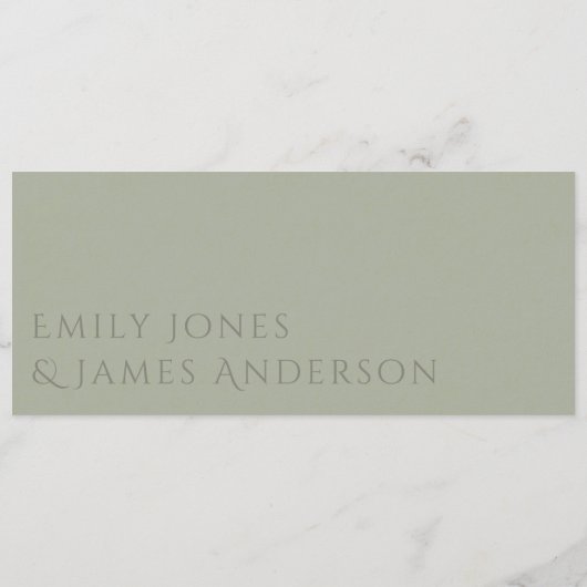 EENVOUDIGE ELEGANT WITTE GRAY TYPOGRAPHY-menukaart Menu (Achterkant)