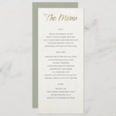 EENVOUDIGE ELEGANT WITTE GRAY TYPOGRAPHY-menukaart Menu (Voorkant / Achterkant)