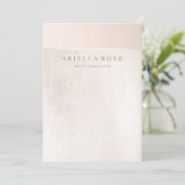 Eenvoudige Elegant, witte marmer Kaart (Staand voorkant)