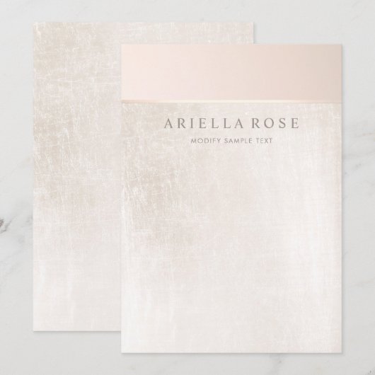 Eenvoudige Elegant, witte marmer Kaart (Voorkant / Achterkant)