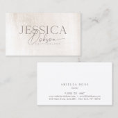 Eenvoudige Elegant, witte marmer Professional B Visitekaartje (Voorkant / Achterkant)