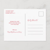 Eenvoudige Elegant Wreath Joy Kerstmis Feestdagenkaart (Achterkant)