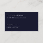 Eenvoudige Elegant Zilveren Logo Visitekaartje (Voorkant)