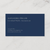 Eenvoudige Elegant Zilveren Logo Visitekaartje (Voorkant)