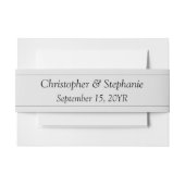 Eenvoudige Elegant Zwart Script  bruiloft Uitnodigingen Wikkel (Voorkant Voorbeeld)