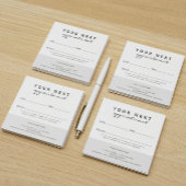 Eenvoudige Elegant Zwart Wit Salon Afspraak Post-it® Notes