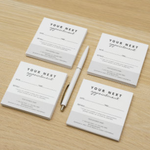 Eenvoudige Elegant Zwart Wit Salon Afspraak Post-it® Notes