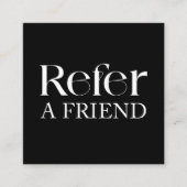 Eenvoudige Elegant Zwart Wit Verwijzings Kaart (Voorkant)