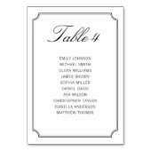 Eenvoudige Elegant Zwart Wit Zitting Grafiek Kaart (Voorkant)