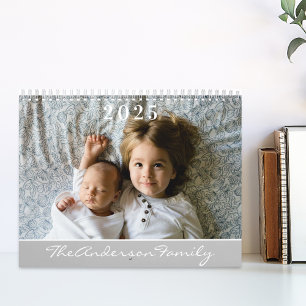 Eenvoudige elegante 2025 foto kalender