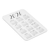 Eenvoudige elegante 2025 kalender magneet (Rechterzijde)