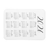 Eenvoudige elegante 2025 kalender magneet (Horizontaal)
