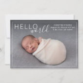 Eenvoudige Elegante 2 Foto Geboorteaankondiging Feestdagenkaart (Voorkant)