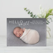 Eenvoudige Elegante 2 Foto Geboorteaankondiging Feestdagenkaart (Staand voorkant)