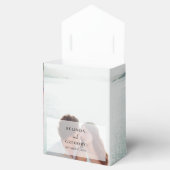 Eenvoudige Elegante 2 foto overlay script bruiloft Bedankdoosjes (Geopend)